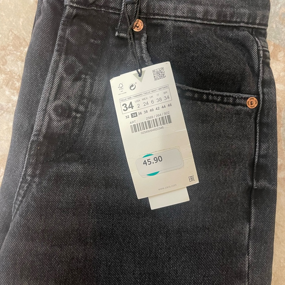 Zara straight jeans
